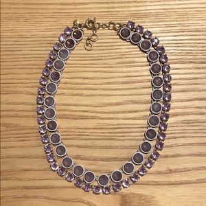 J. Crew Layered Brulee Necklace in Purple